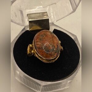 Vintage Agate 10k Gold Filled ring size 3.5